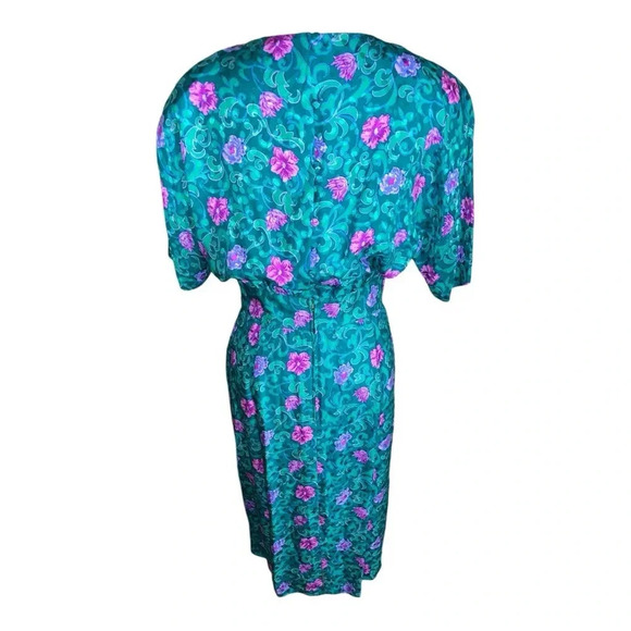 - Maggy London by Jeannene Booher 100% Silk Vintage Dress Size 12 - Picture 8 of 14